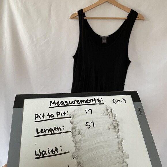 Chelsea & Theodore black gothcore ruffled sleeveless maxi dress summer modal L - Picture 6 of 9